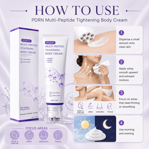 PDRN Multi-Peptide Massaging Body Roller Cream- Anti-aging, Hydrating, Skin Firming & Lifting