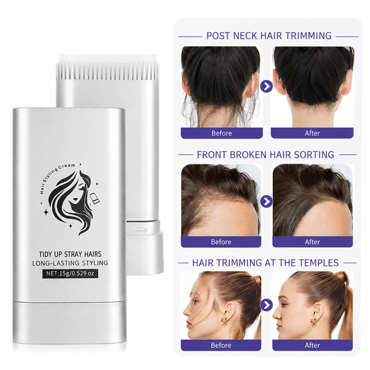 Hair Styling Balm Stick – Smooth Flyaways, Tame Frizz & Create a Sleek Look
